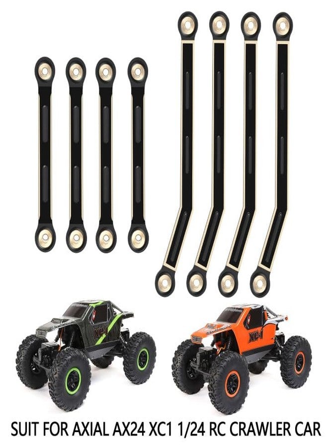 FACCNOY 8PCS Black Coating Brass Links Rod Linkage Set for Axial AX24 XC-1 1/24 RC Crawler Car Upgrade Parts - Image 5
